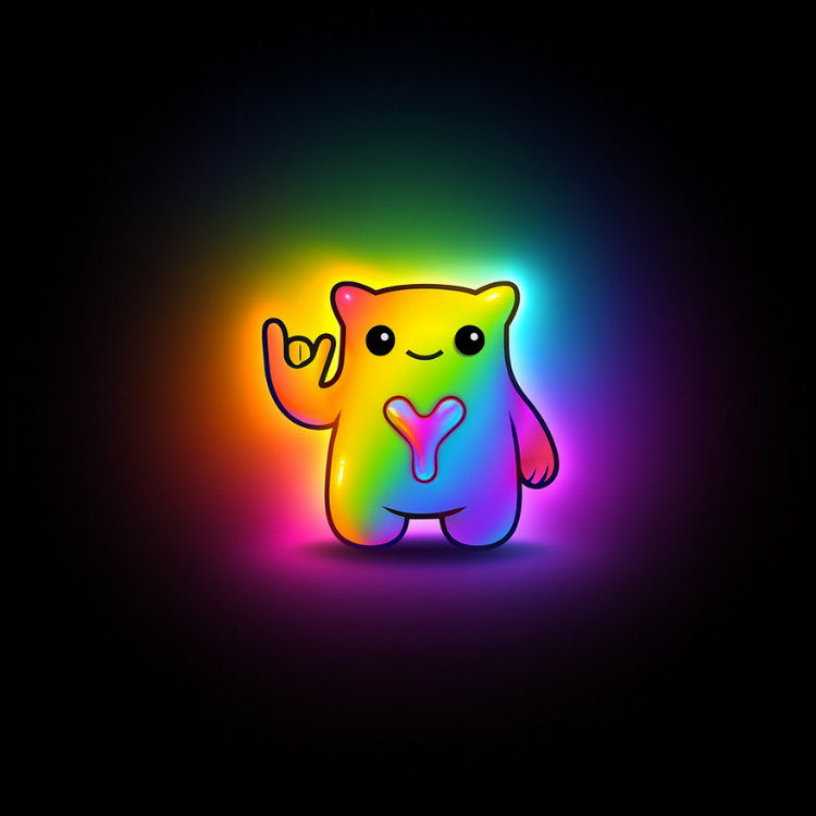 YOLO mascot floating